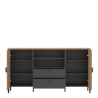 Atticus Sideboard 2 Door 2 Drawer in Oak/Grey