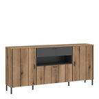 Atticus Sideboard 2 Door 1 Flap 1 Drawer in Oak/Grey