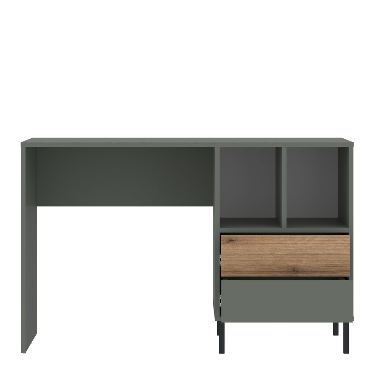 Danica Desk 2 Drawer in Green/Oak