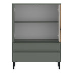 Danica Sideboard 2 Door 2 Drawer in Green/Oak