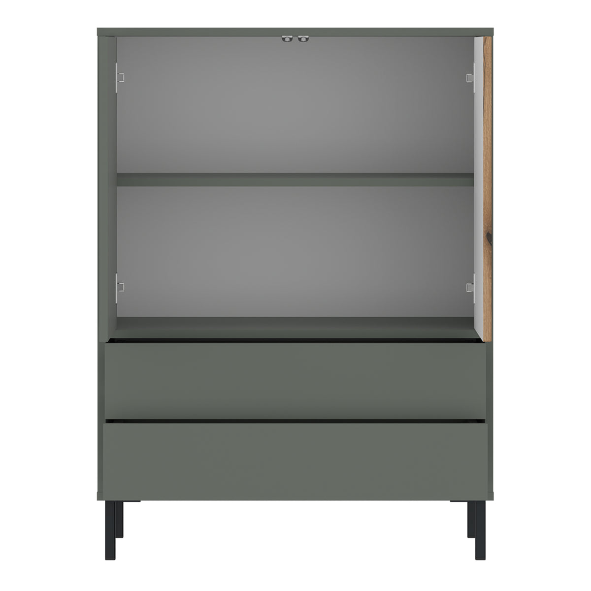Danica Sideboard 2 Door 2 Drawer in Green/Oak