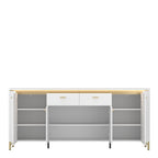Lorenzo Sideboard 4 Door 2 Drawer in Alpine White/White Gloss