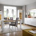 Lorenzo Vitrine/ Display Cabinet 1 Door in Alpine White/White Gloss