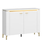 Lorenzo Sideboard 2 Door in Alpine White/White Gloss