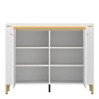 Lorenzo Sideboard 2 Door in Alpine White/White Gloss