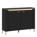 Gina Sideboard 2 Door in Black Matt/Gold