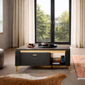 Gina Coffee Table 1 Drawer in Black Matt/Gold
