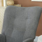 HOMCOM Teddy Fleece Rocking Chair - Grey