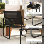 Outsunny Three-Piece Garden Seating Set - Black