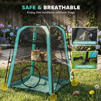 PawHut Cat Tent, 3-Tier Portable Pet Tent for Indoor Outdoor, Cat House with Multi-Door, Carry Bag, Breathable Mesh