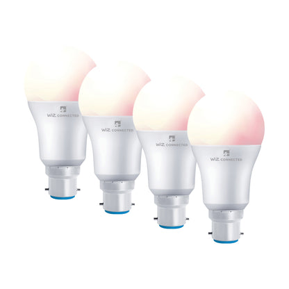 4lite WiZ Connected A60 Dimmable Multicolour WiFi LED Smart Bulb - B22 Bayonet