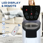 31" Freestanding Tower Fan, 3 Speed 3 Mode, 7.5H Timer, Oscillating, LED Panel, Remote Control, 31 Inch Standing Fan, White