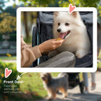 PawHut Foldable Pet stroller, Dog Buggy with Three Wheels, for Small/Medium Dogs, Grey