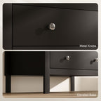HOMCOM 5 Drawer Dresser for Bedroom, Modern Chest of Drawers, Wide Storage Unit for Living Room, Hallway, Black