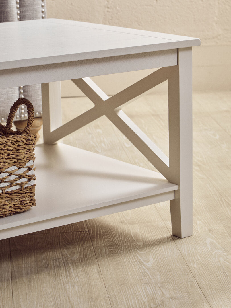 Hamilton White Rectangular Coffee Table