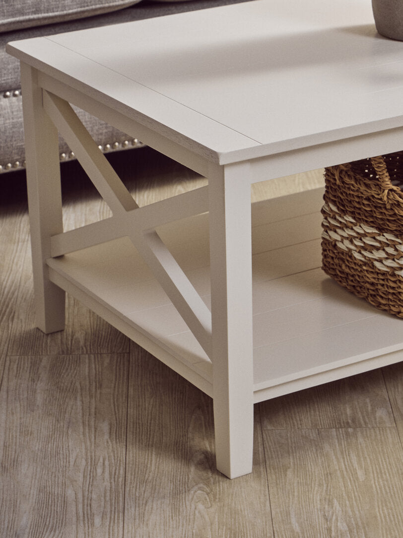 Hamilton White Rectangular Coffee Table