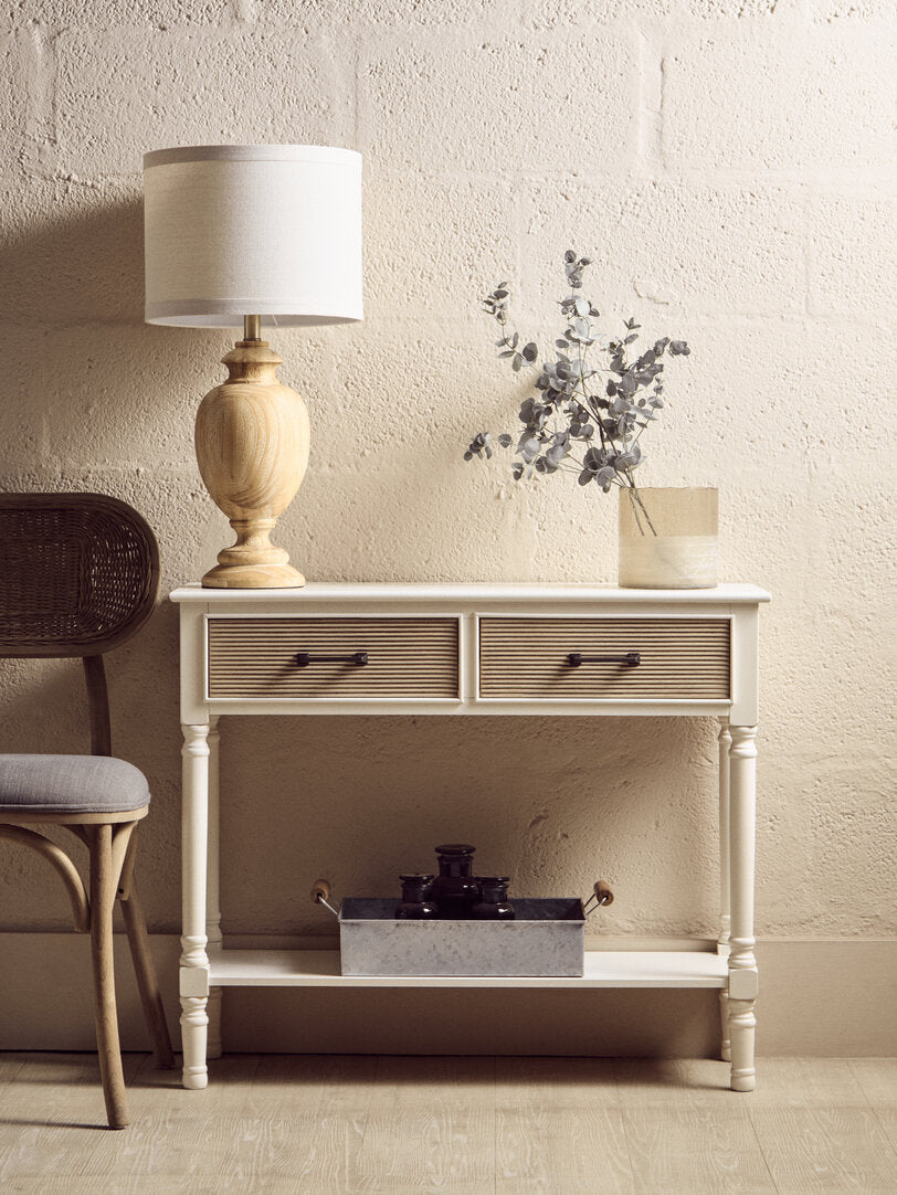 Hamilton 2 Drawers White Console Table
