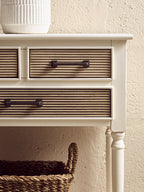 Hamilton 3 Drawers White Console Table