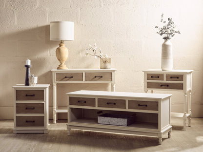Hamilton White 3 Drawer Chest