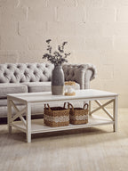 Hamilton White Rectangular Coffee Table