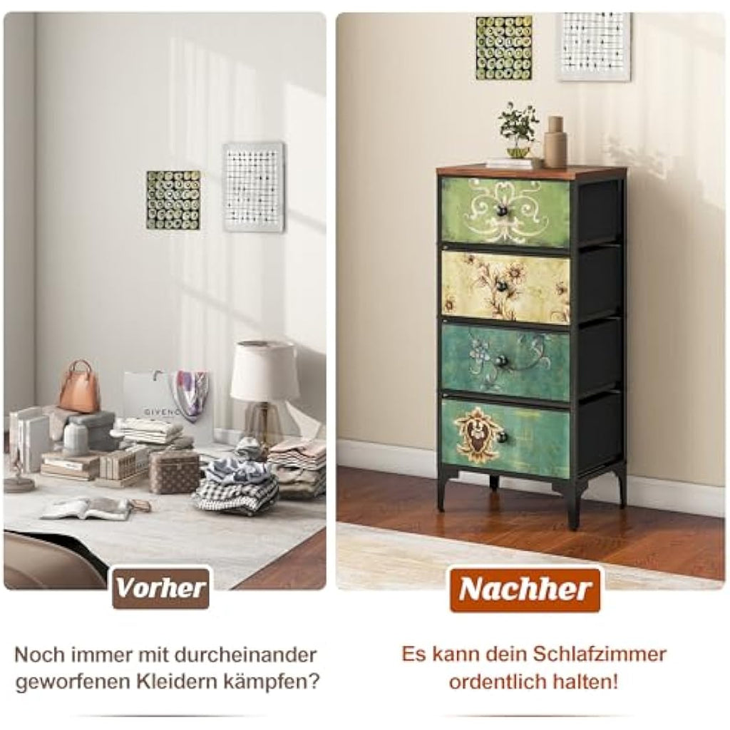 LYNCOHOME 4 Drawer Narrow Chest