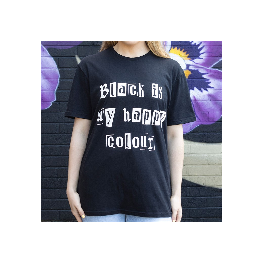 Black is My Happy Colour Unisex T-shirt Size XL