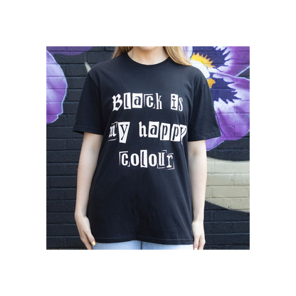 Black is My Happy Colour Unisex T-shirt Size XL