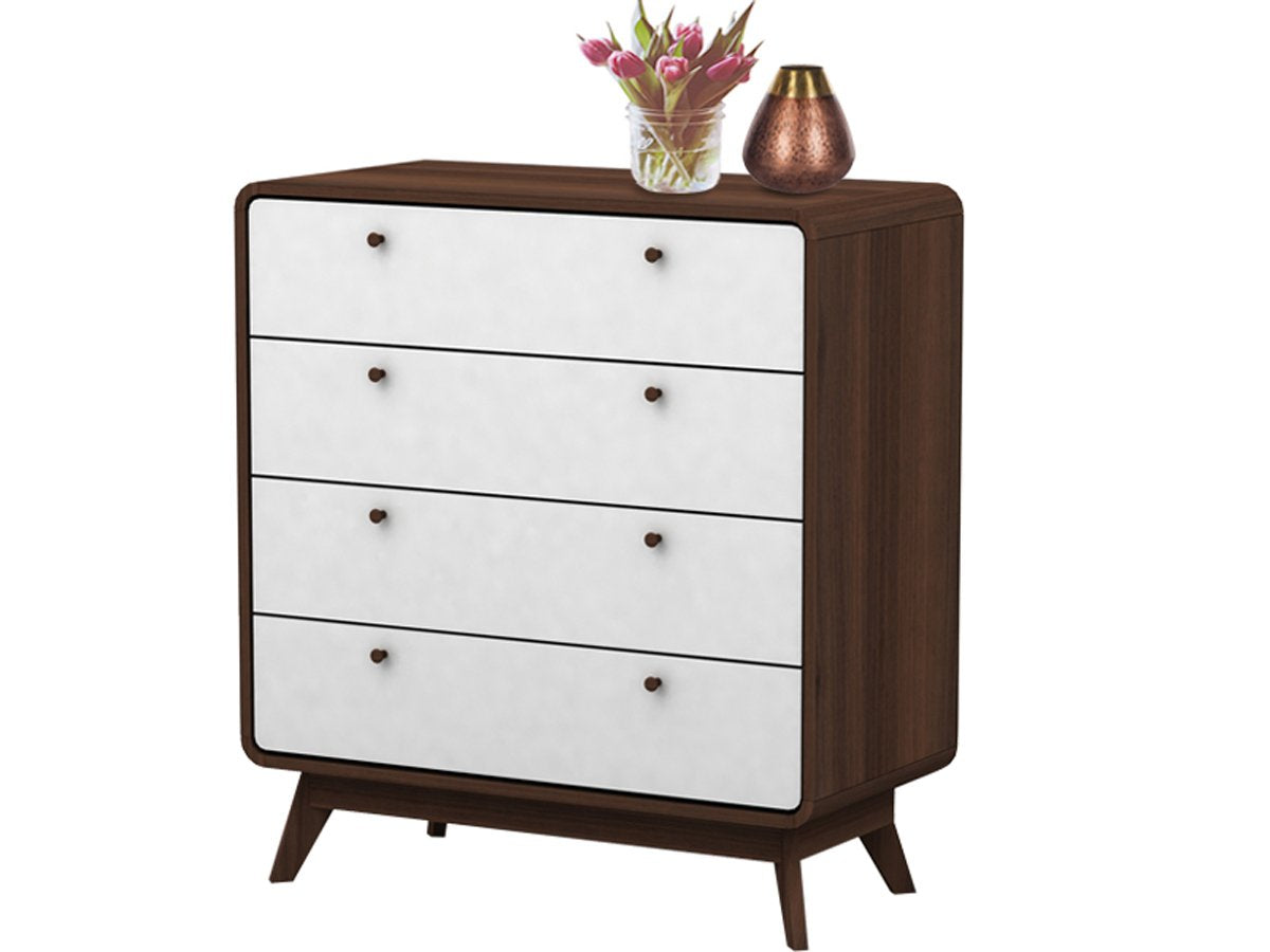 Cassie Chest/ Dresser, Walnut and White