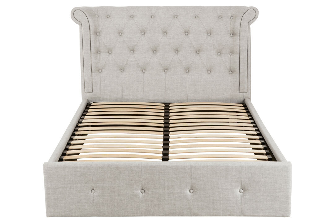 Madison Light Grey Ottoman Double Bed