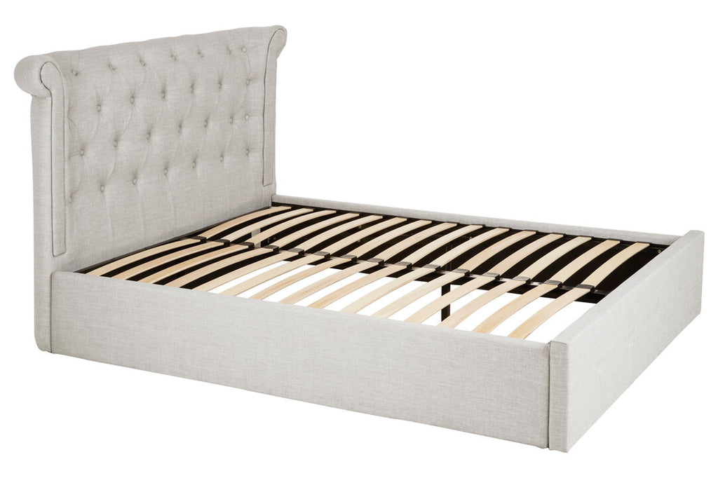 Madison Light Grey Ottoman Double Bed