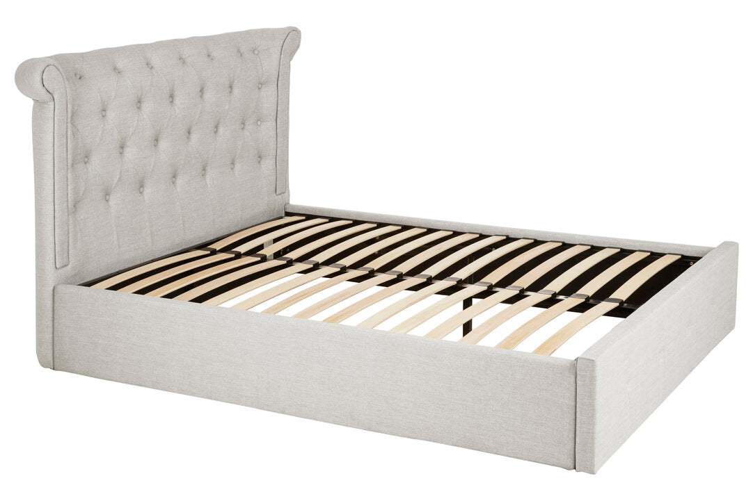Madison Light Grey Ottoman Double Bed