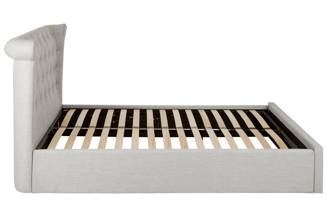 Madison Light Grey Ottoman Double Bed