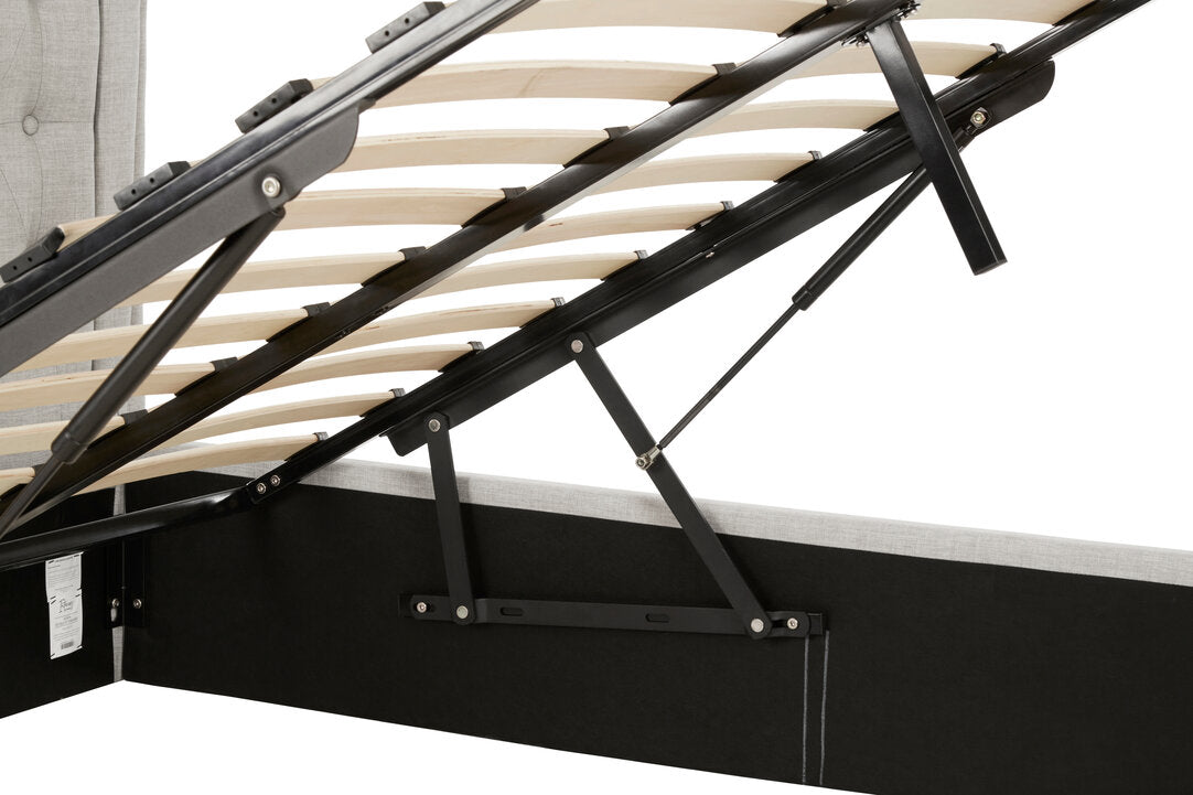 Madison Light Grey Ottoman Double Bed
