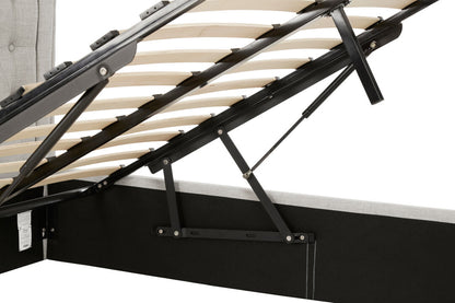 Madison Light Grey Ottoman Double Bed