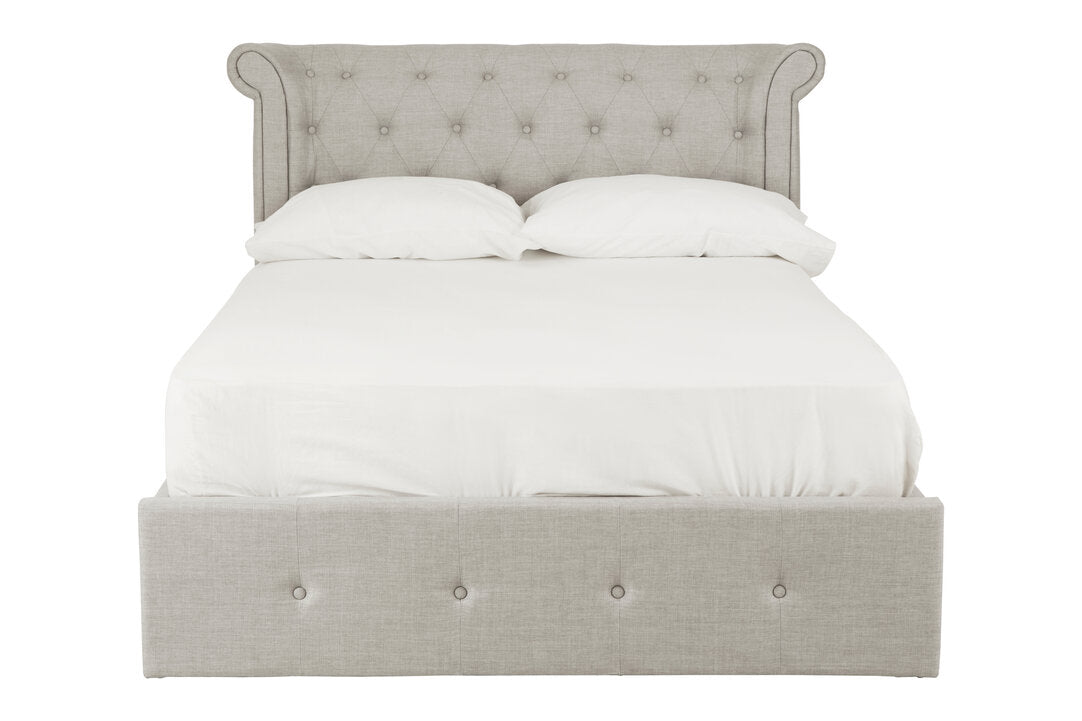 Madison Light Grey Ottoman Double Bed
