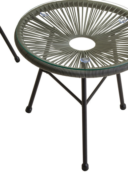 Milan Grey 3 Piece Rattan Patio Set