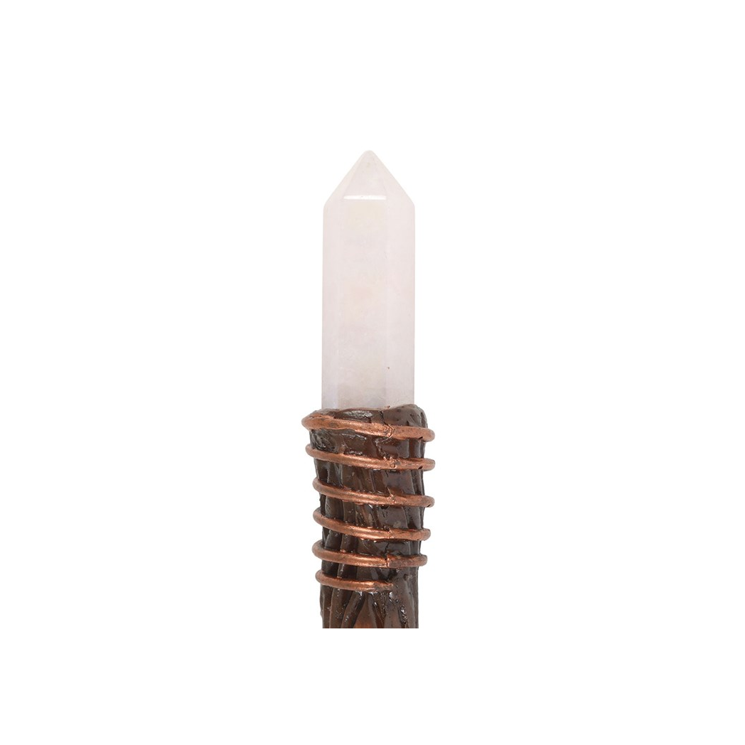 Thin Energy Clearing Aura Quartz Crystal Wand