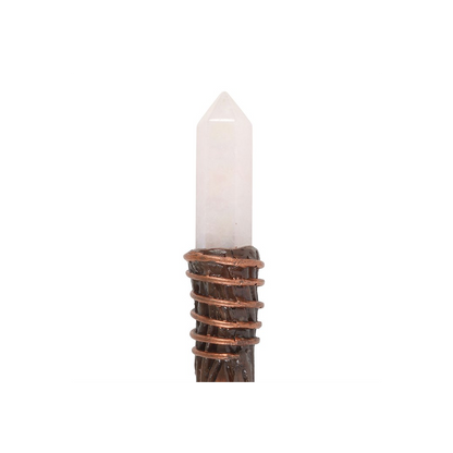 Thin Energy Clearing Aura Quartz Crystal Wand