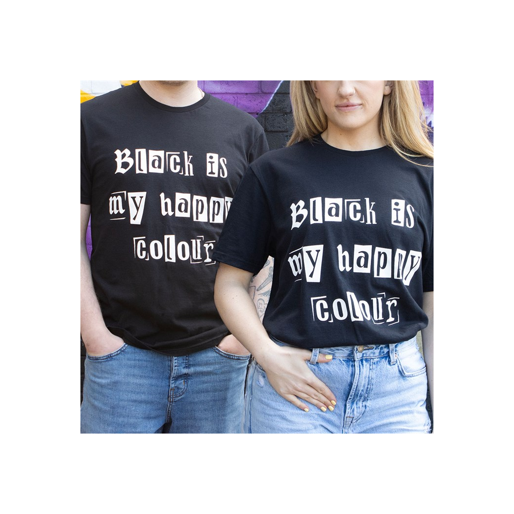 Black is My Happy Colour Unisex T-shirt Size XL