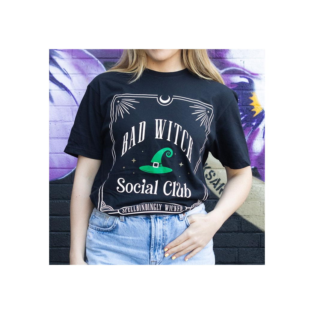 Green Bad Witch Social Club Unisex T-shirt Size M