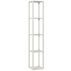 Floor Lamp with Shelves and 3 Brightness Levels - Oak