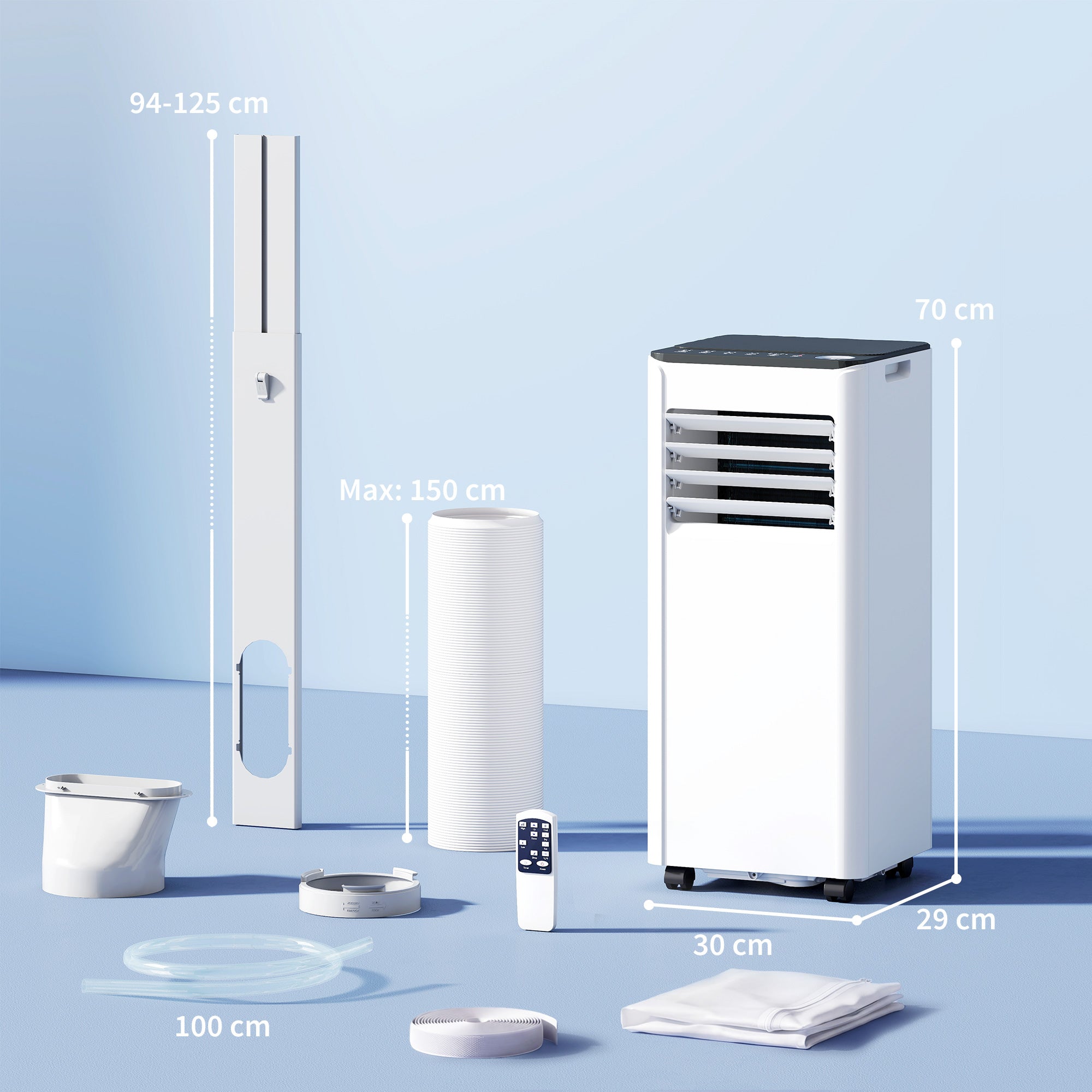Portable Air Conditioner 5000 BTU, 4-in-1 AC Unit with Cool, Dehumidifier, Fan, Sleep Mode, WiFi Voice Remote Control