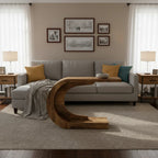Sculptural Crescent Console/ Lamp Table