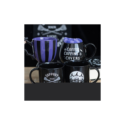 Purple Striped Bat Wing Teacup