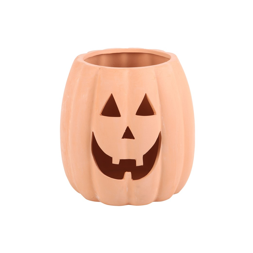 25cm Terracotta Cut Out Pumpkin Decoration