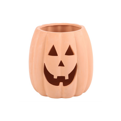 25cm Terracotta Cut Out Pumpkin Decoration