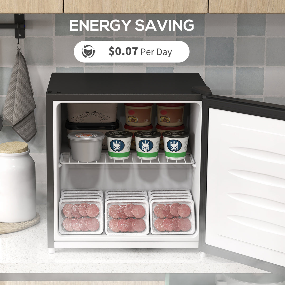 35L Mini Freezer, -24? to -14? Temperature - Black