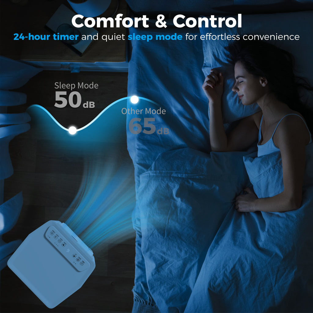 5000 BTU Portable Air Conditioner, 4-in-1 Air Conditioning Unit, Dehumidifier, Cooling, Fan, Sleep Mode, with Remote Control, 2 Speeds, 24H Timer, Window Venting Kit, 12m²