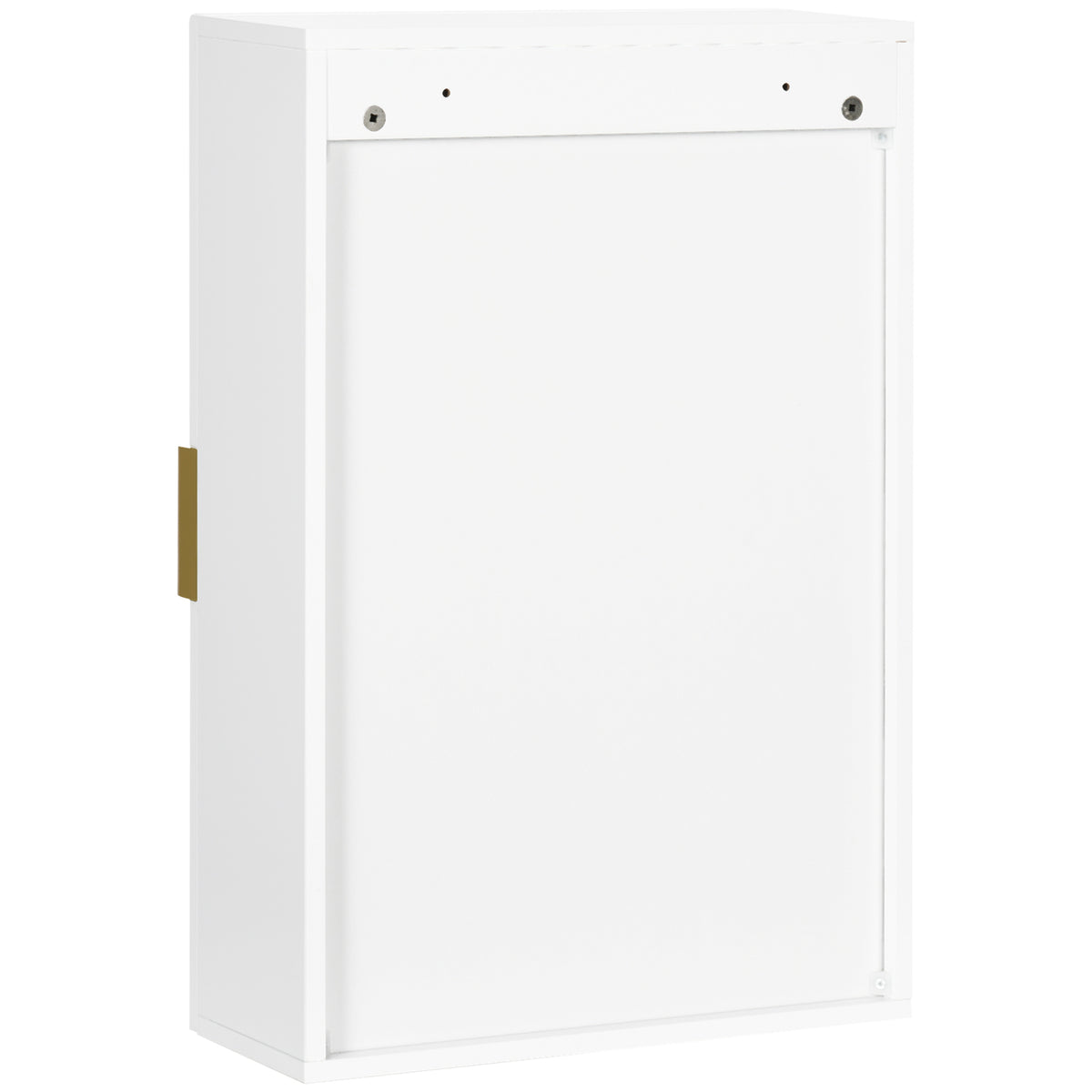 kleankin Bathroom Wall Cabinet, Over Toilet Storage Cupboard with Adjustable Shelves for Hallway, Living Room, White
