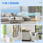 9,000 BTU App-Controlled Mobile Air Conditioner, 20m² Radius - White